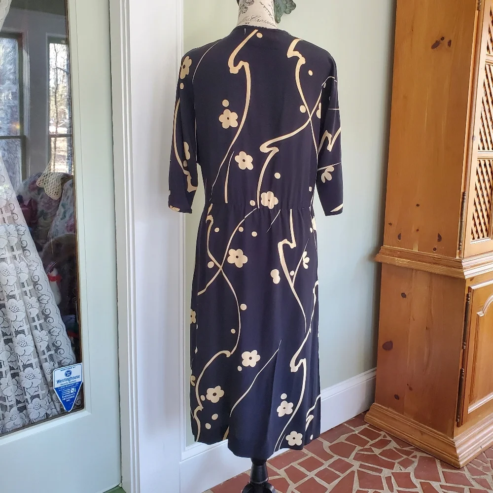 Vintage Robert Janan 100% Silk Saks Fifth Avenue Cocktail Dress - Picture 6 of 15
